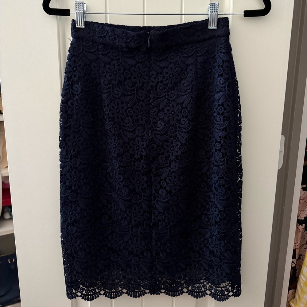 Uniqlo Navy Lace Pencil Skirt